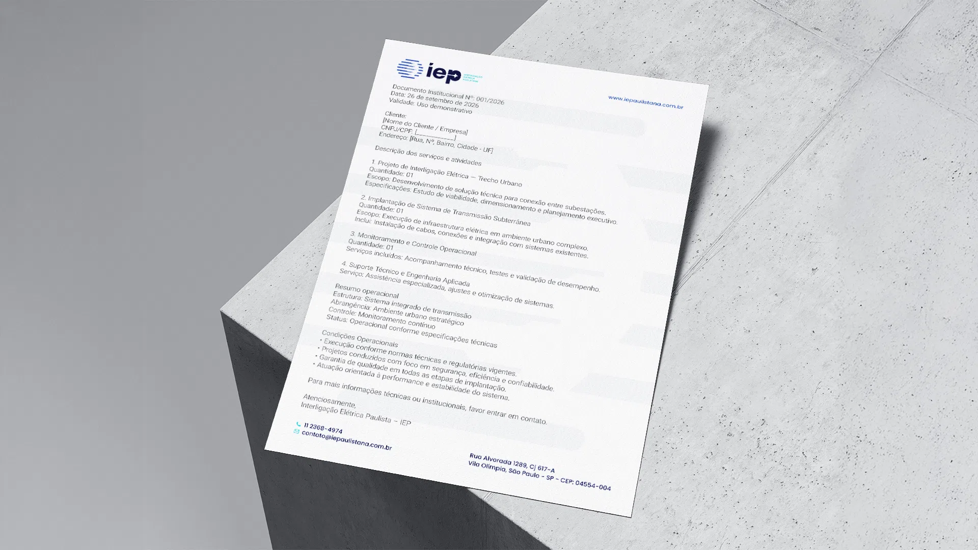 IEP — versão sobre azul