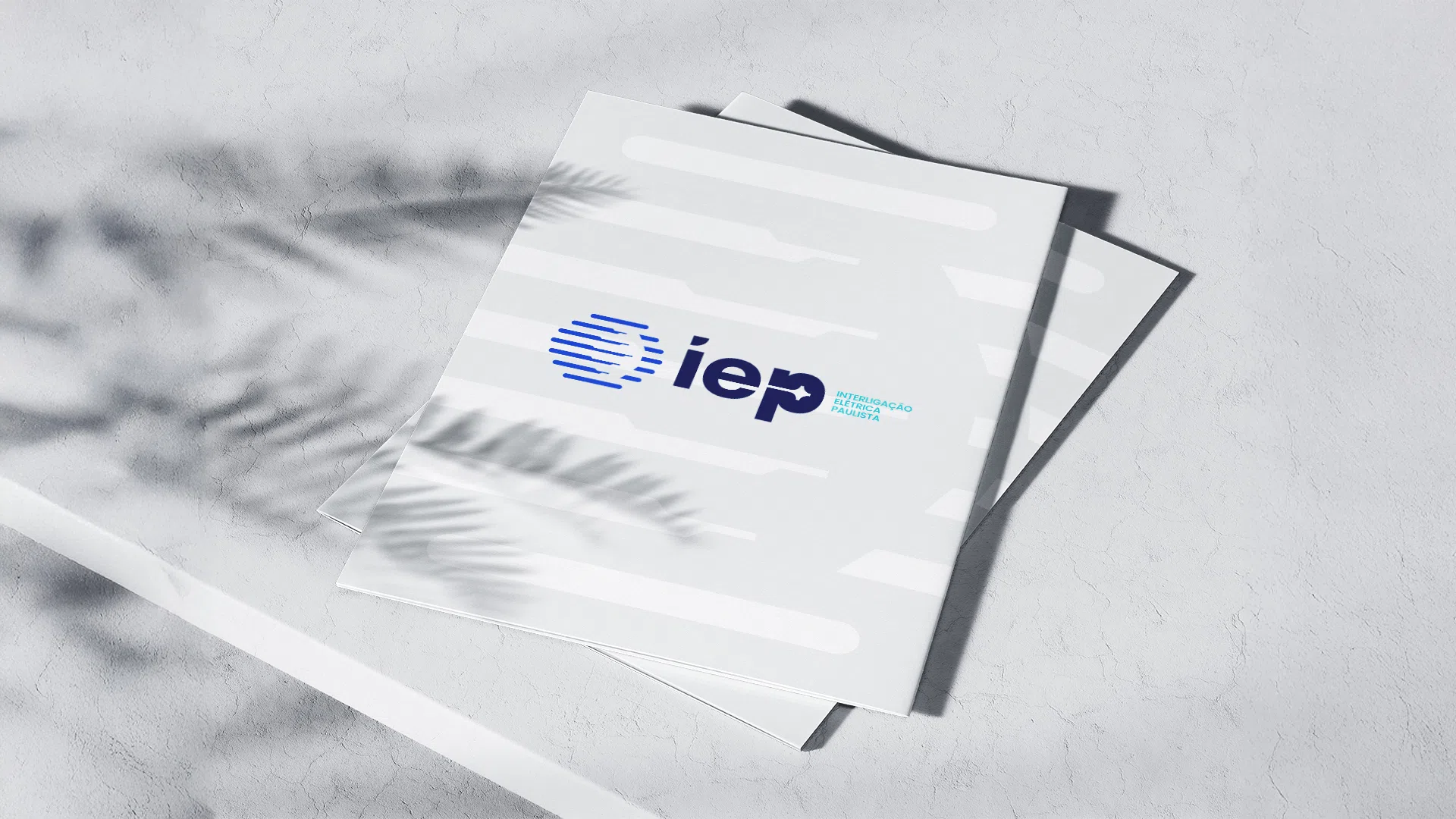IEP — logotipo em mockup