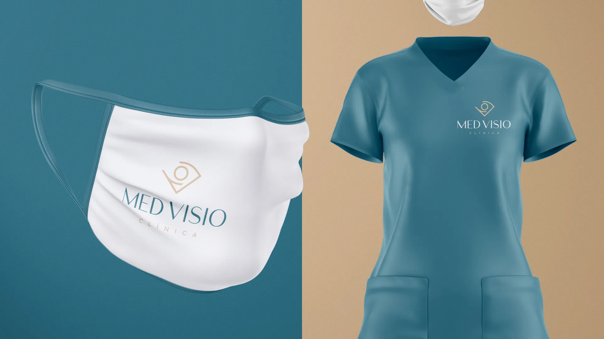 Med Visio — uniforme e máscara